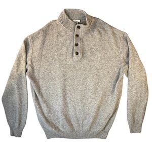 Enzo Moutovani Italy Gray Wool Sweater Men's Size XXL